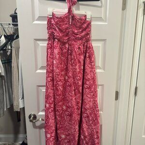 Pink Halter Maxi Dress